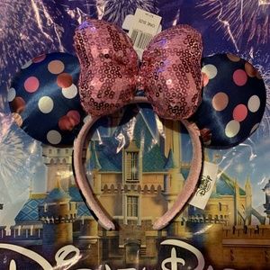 Disney Parks Polka Dot Navy Blue Minnie Ear